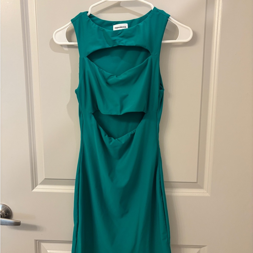 Superdown Tami Cut Out Dress Emerald Green